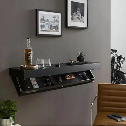 SecuShelf™ – Étagère Flottante avec Compartiment Secret en Bois Massif