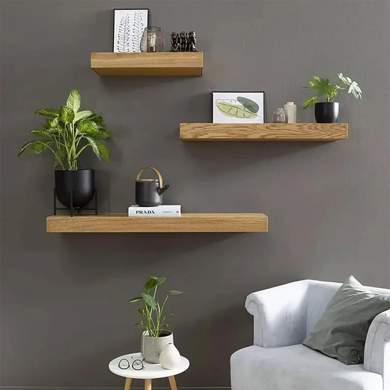SecuShelf™ – Étagère Flottante avec Compartiment Secret en Bois Massif